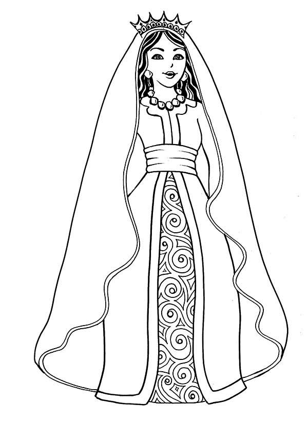 Drawing-of-Queen-Esther-Coloring-Page